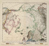 Historic Map : School Atlas - 1824 Laender um den Nordpol. Berlin 1824. von R.v.L. - Vintage Wall Art