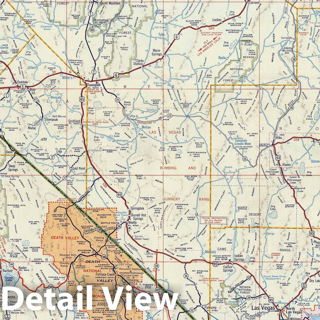 Shell Highway Maps Historic Map : National Atlas - 1956 Shell Highway Map of Nevada. - Vi ...