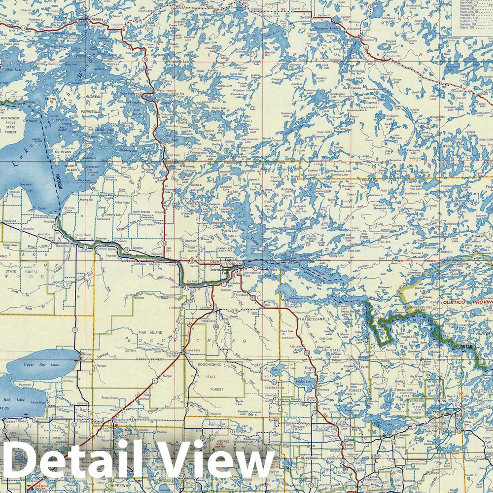 Historic Map : National Atlas - 1956 Shell Highway Map of Minnesota (s ...