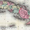 Historic Wall Map : Cuba; Jamaica; Puerto Rico, 1855 Cuba, Jamaica and Porto Rico (Puerto Rico) , Vintage Wall Art