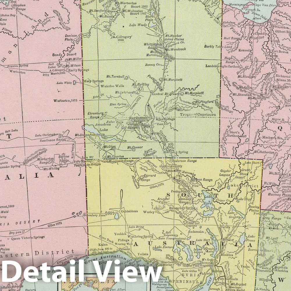 Historic Wall Map : 1889 Australia. - Vintage Wall Art