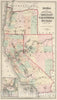 Historic Map : 1874 Railroad map of Oregon, California, and Nevada. - Vintage Wall Art