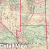 Historic Map : 1886 California, Utah, Nevada, Colorado, New Mexico, and Arizona. - Vintage Wall Art