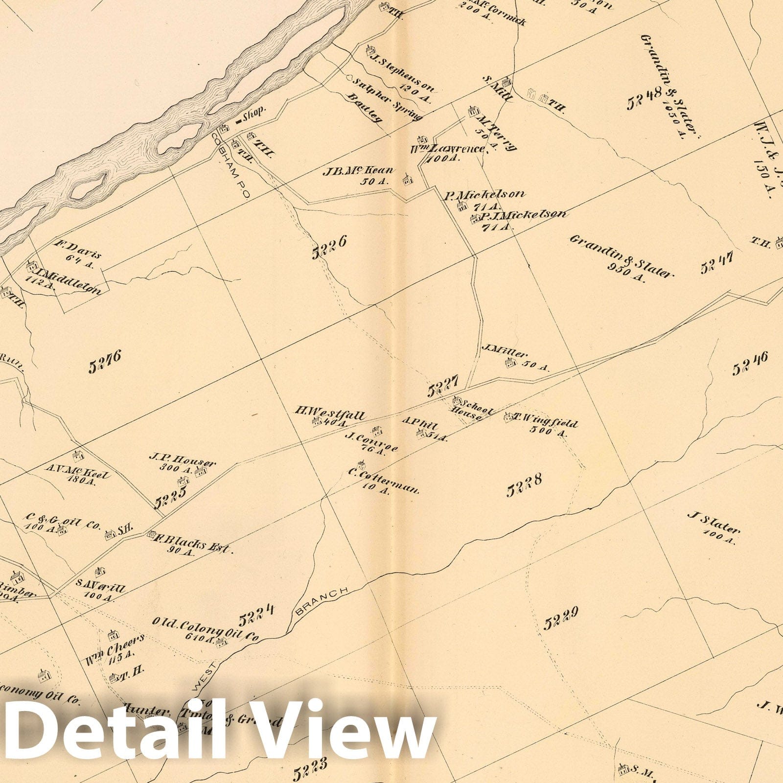 Historic Map : 1878 Limestone, Warren County, Pennsylvania. Triumph. - Vintage Wall Art