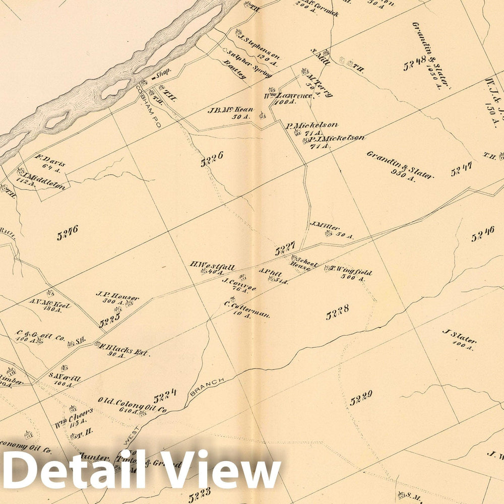 Historic Map : 1878 Limestone, Warren County, Pennsylvania. Triumph. - Vintage Wall Art