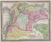 Historic Map : Venezuela; Ecuador; Colombia, 1855 Venezuela, New Grenada & Equador (Ecuador) , Vintage Wall Art