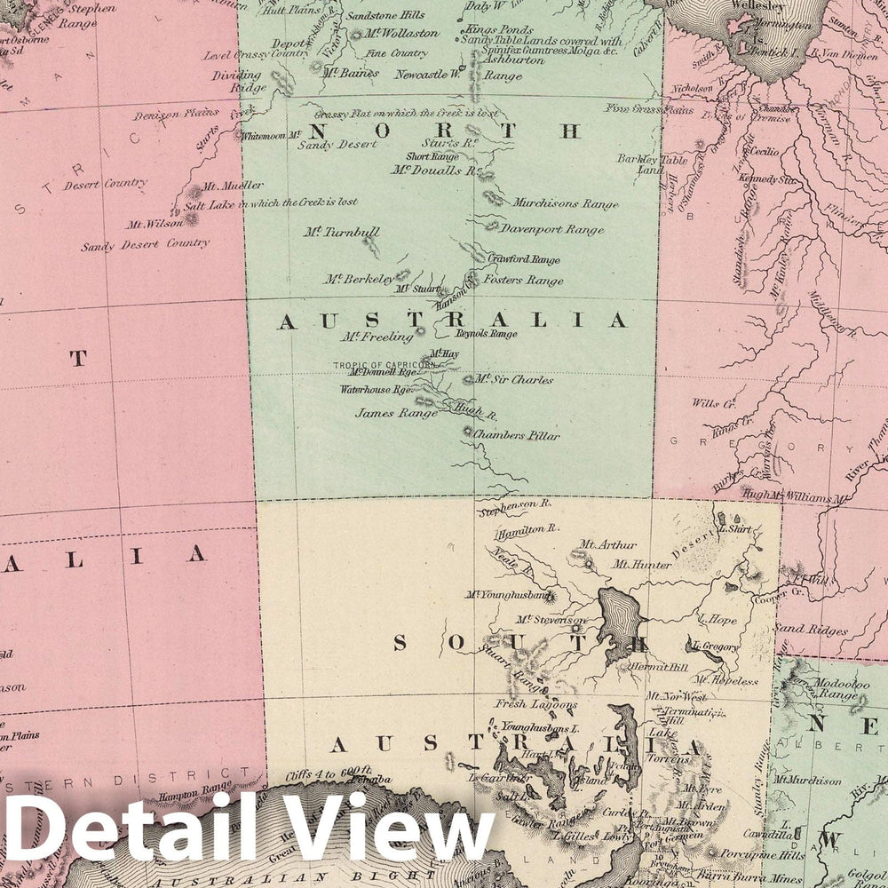 Historic Map : 1874 Australia. - Vintage Wall Art