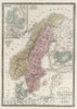 Historic Map : Iceland; Sweden; Norway; Denmark, Scandanavia 1875 Suede, Norwege, Danemark. , Vintage Wall Art