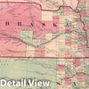 Historic Map : 1866 State of Kansas, and Nebraska and Indian Territories. - Vintage Wall Art