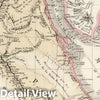 Historic Map : Egypt; Saudi Arabia, 1875 Egypte et Arabie Petree. , Vintage Wall Art