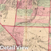 Historic Map : 1866 California, Nevada, Utah, Colorado, Arizona and New Mexico. - Vintage Wall Art