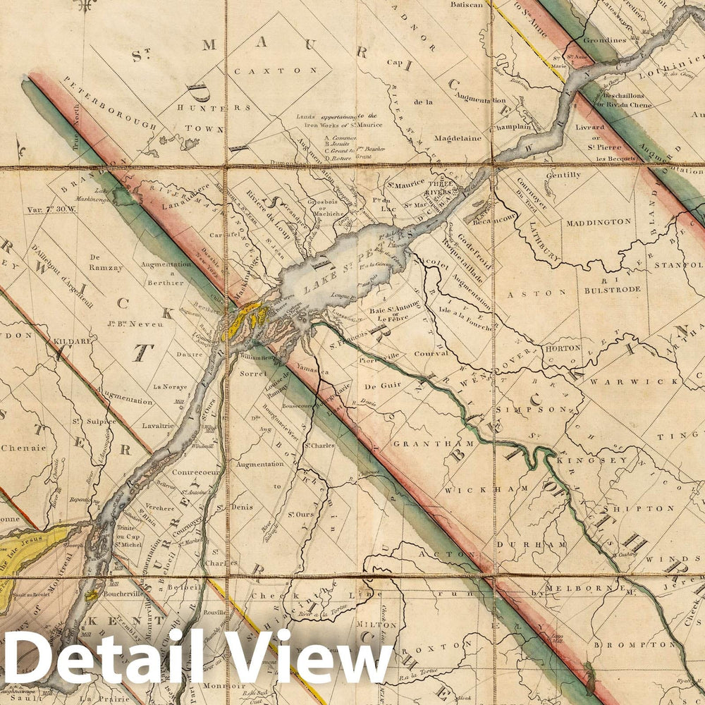 Historic Map : Case Map - 1814 Seat of War in Lower Canada. - Vintage Wall Art
