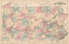 Historic Map : Railway Map of the State of Pennsylvania, 1878. - Vintage Wall Art