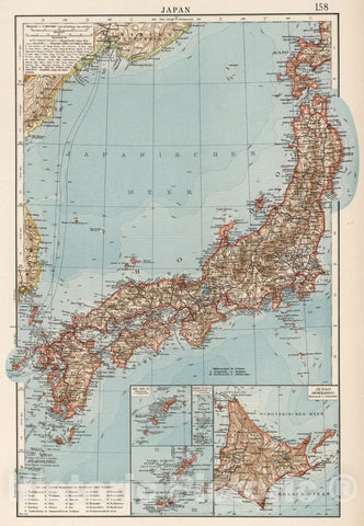 Historic Map : 1905 Japan - Vintage Wall Art