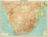 Historic Map 1922 South Africa. Vintage Wall Art Historic Pictoric