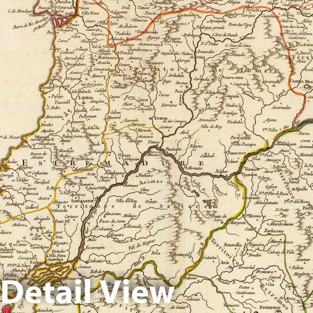 Historic Map : 1751 Composite: Portugal. - Vintage Wall Art