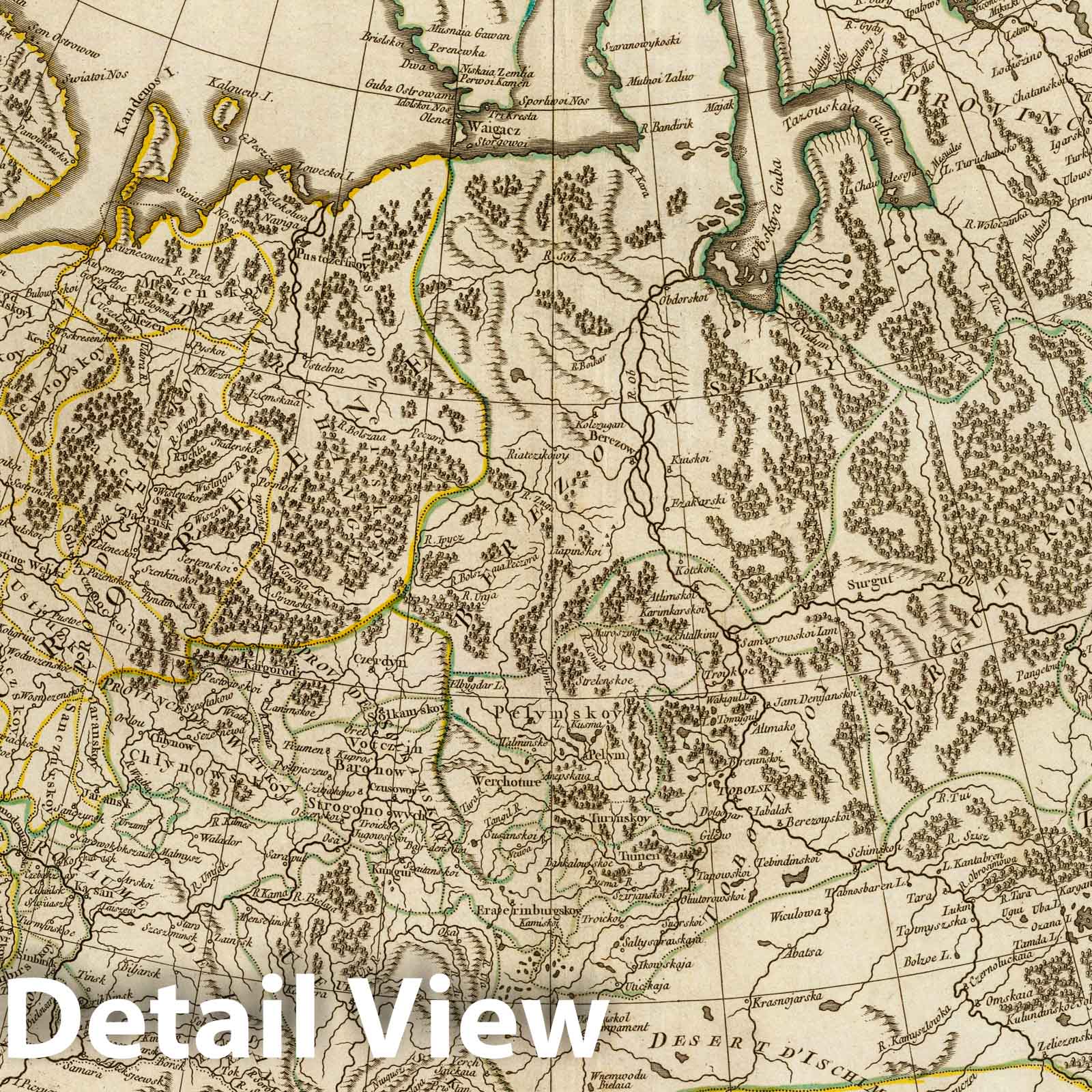 Historic Map : Kazakhstan; Russia, , Asia 1750 Russie occidentale. , Vintage Wall Art