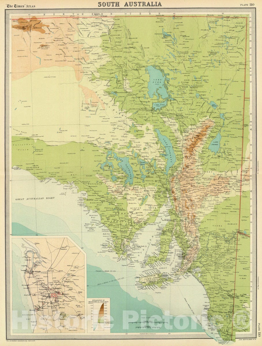 Historic Map : 1922 South Australia. - Vintage Wall Art