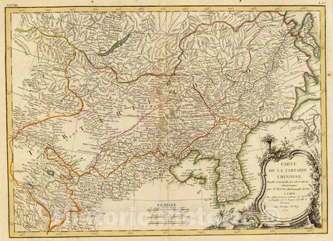 Historic Map : China; Japan, East Asia 1771 Tartarie Chinoise. , Vintage Wall Art