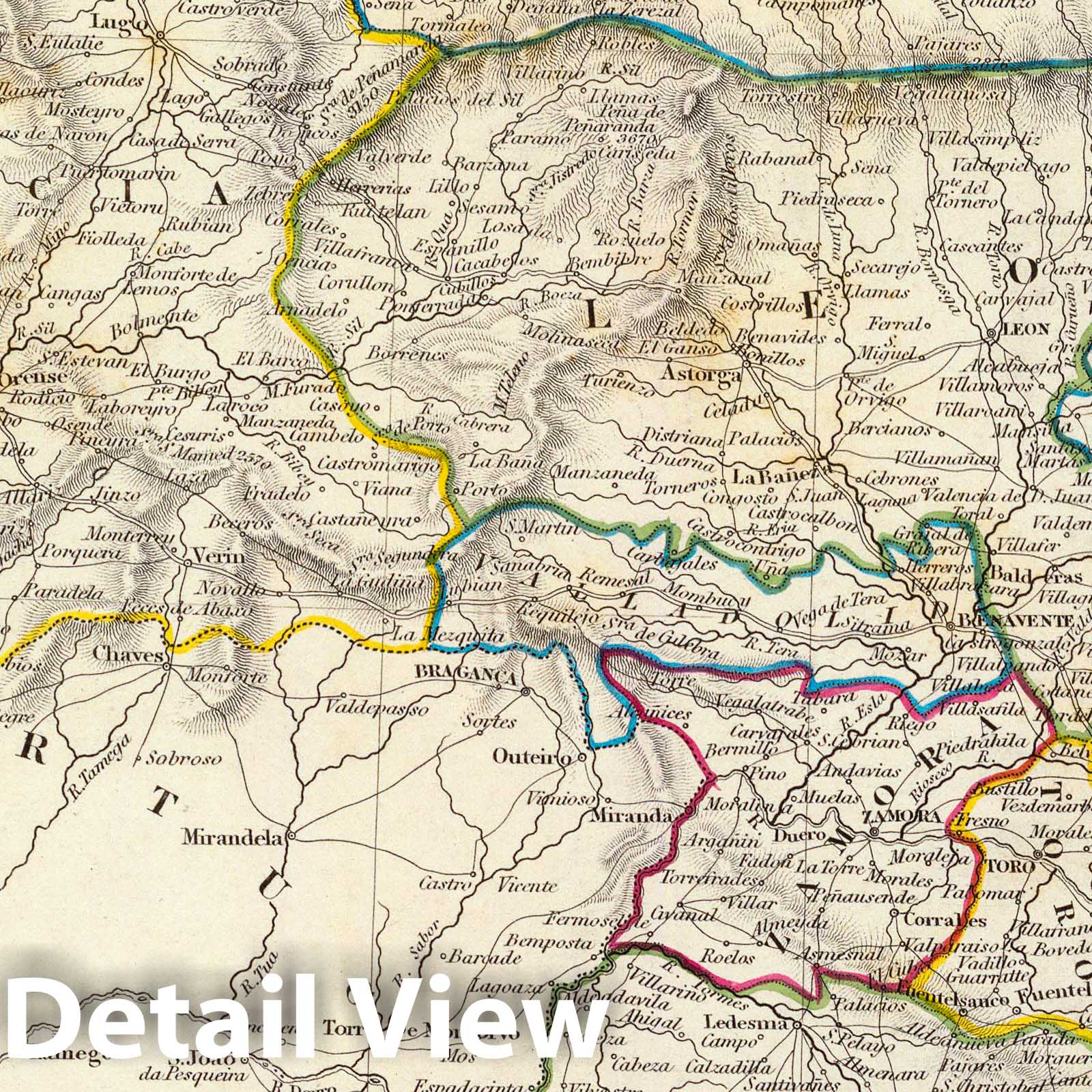 Historic Map : 1831 Spain. Espana I. - Vintage Wall Art