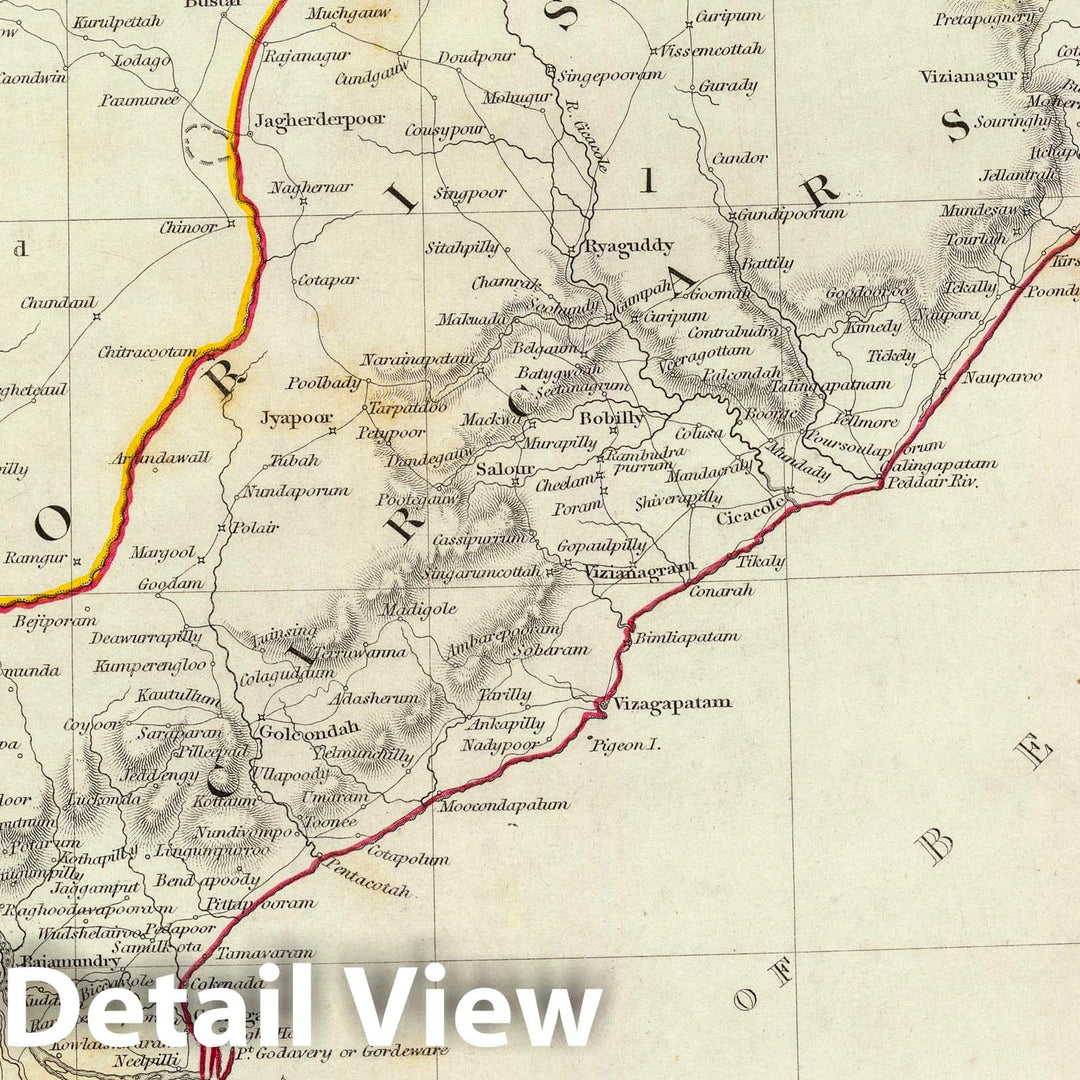 Historic Map : India, 1832 India IV. , Vintage Wall Art