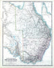 Historic Map : 1893 South Australia, New South Wales, Victoria & Queensland. - Vintage Wall Art