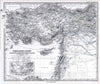 Historic Map : Israel; Turkey; Syria, Cyprus 1873 Klein-Asien & Syrien, Armenien, Kurdistan & Mesopotamien. (Turkey, Syria, Iraq, Israel). , Vintage Wall Art