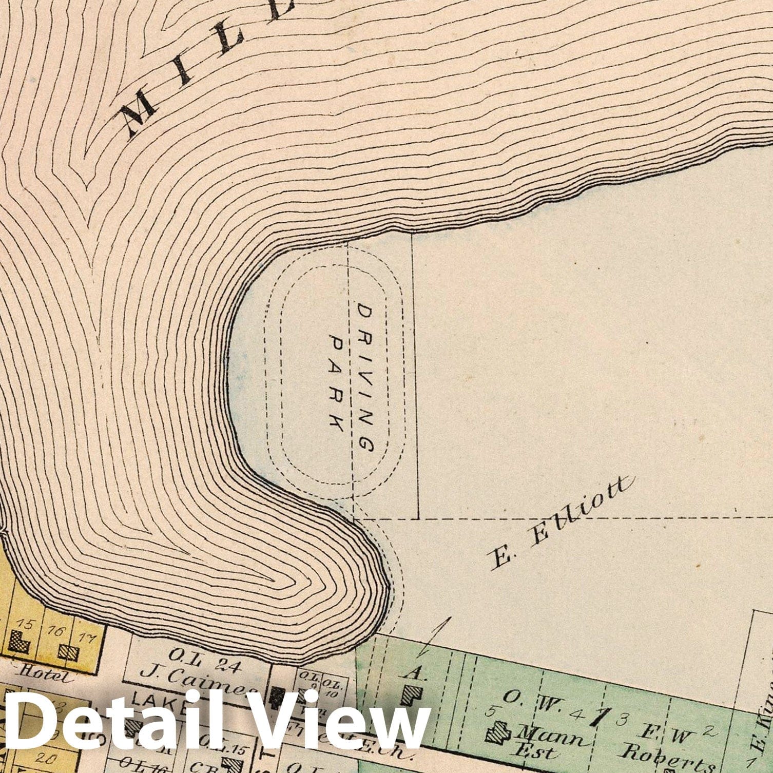 Historic Map 1890 Pardeeville, Columbia County, Wisconsin. Vintage