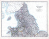 Historic Map : 1893 England and Wales (northern sheet). - Vintage Wall Art