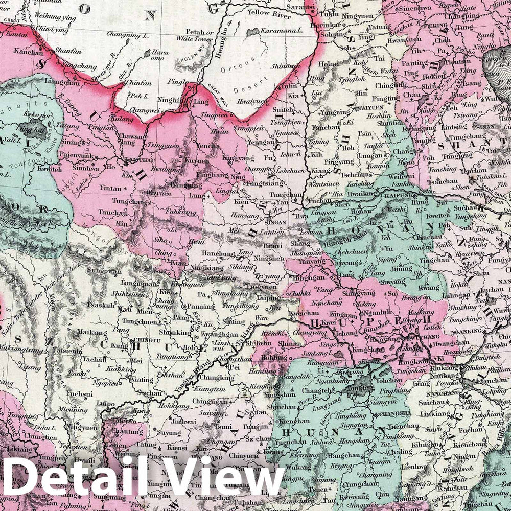 Historic Wall Map : 1869 China. - Vintage Wall Art