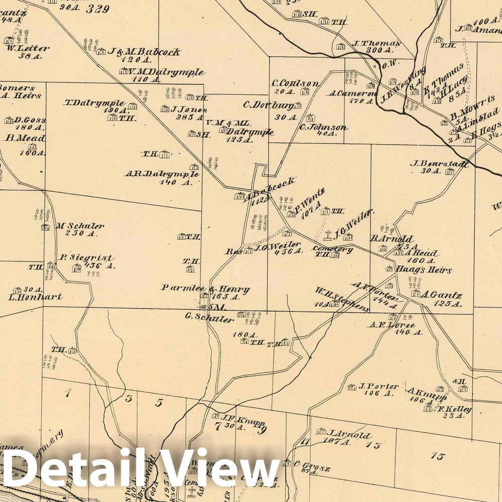 Historic Map : 1878 Conewango, Warren County, Pennsylvania. - Vintage Wall Art