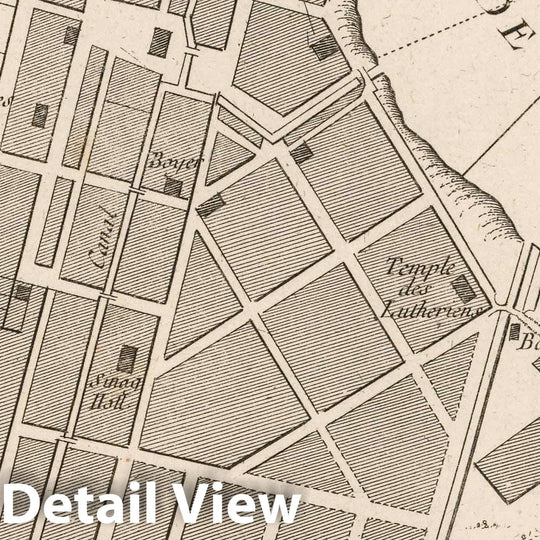 Historic Map : Surinam , Paramaribo (Surinam), 1764 Plan de la ville de Paramaribo : Suivant les Plans Hollandois , Vintage Wall Art