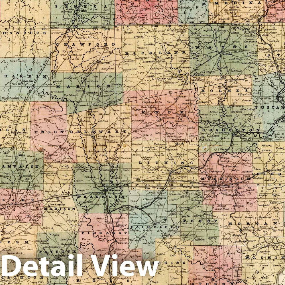 Historic Map : 1836 Ohio - Vintage Wall Art