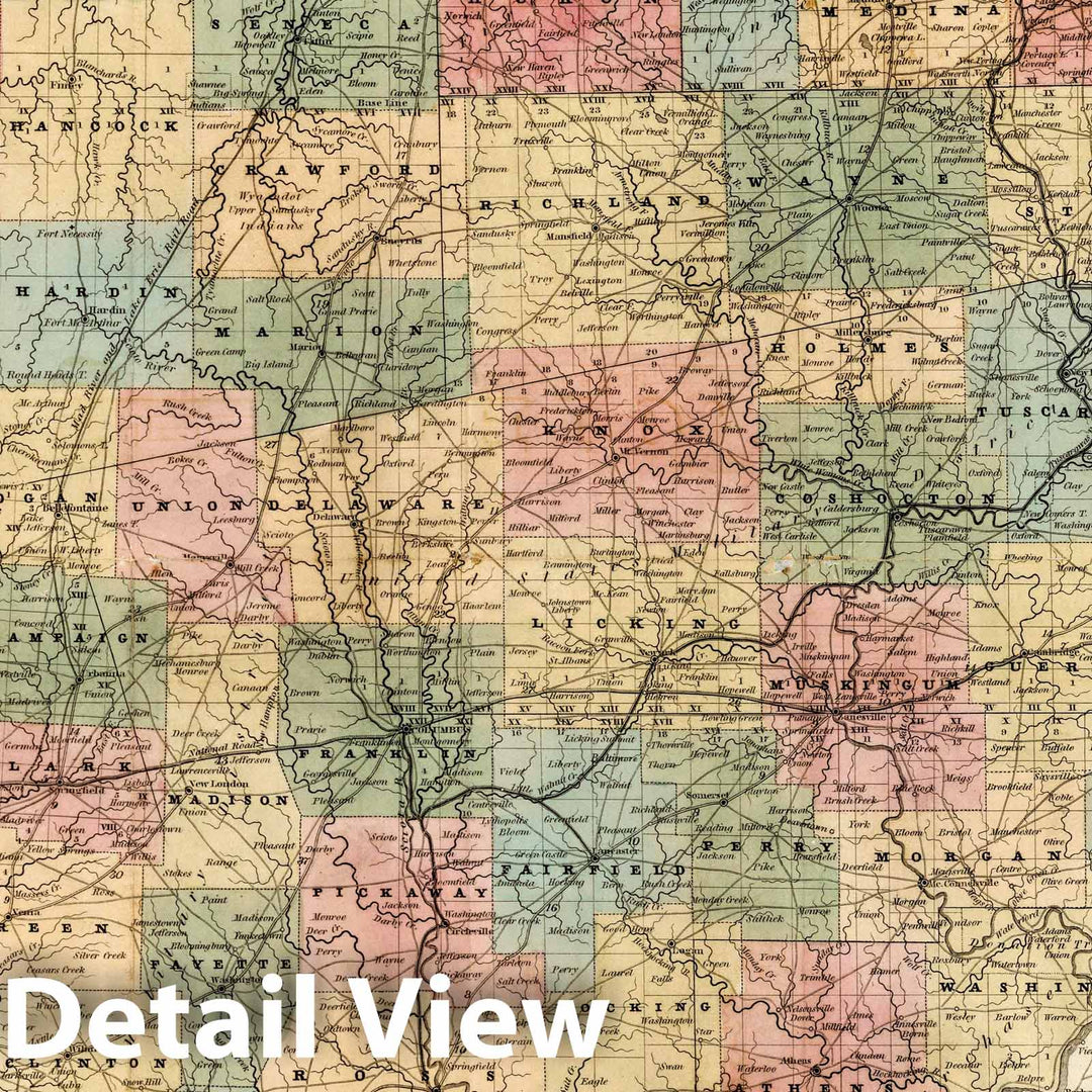 Historic Map : 1836 Ohio - Vintage Wall Art