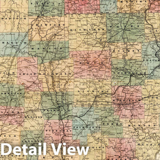 Historic Map : 1836 Ohio - Vintage Wall Art