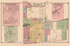 Historic Map : 1874 Fifth Ward of Richmond, Wayne County, Indiana. South Richmond. Chester. Middleborough, Cox's Mill P.O. - Vintage Wall Art