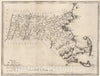 Historic Map : 1795 State of Massachusetts. - Vintage Wall Art