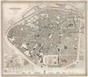 Historic Map : Belgium , Brussels 1860 Brussel, Bruxelles. , Vintage Wall Art