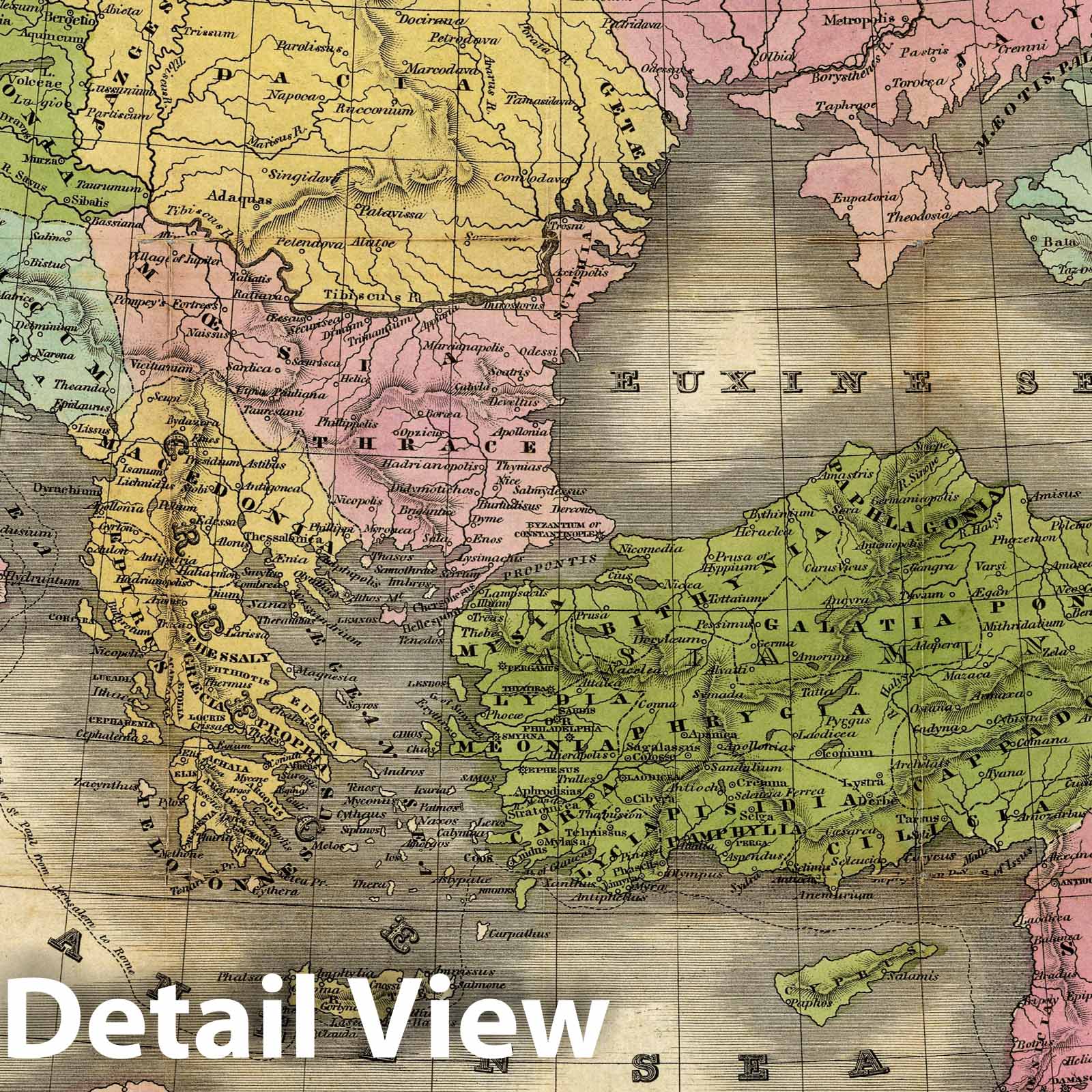 Historic Map : 1832 Bible Map - Vintage Wall Art