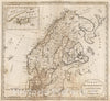 Historic Map : 1795 Sweden, Denmark, Norway and Finland. - Vintage Wall Art