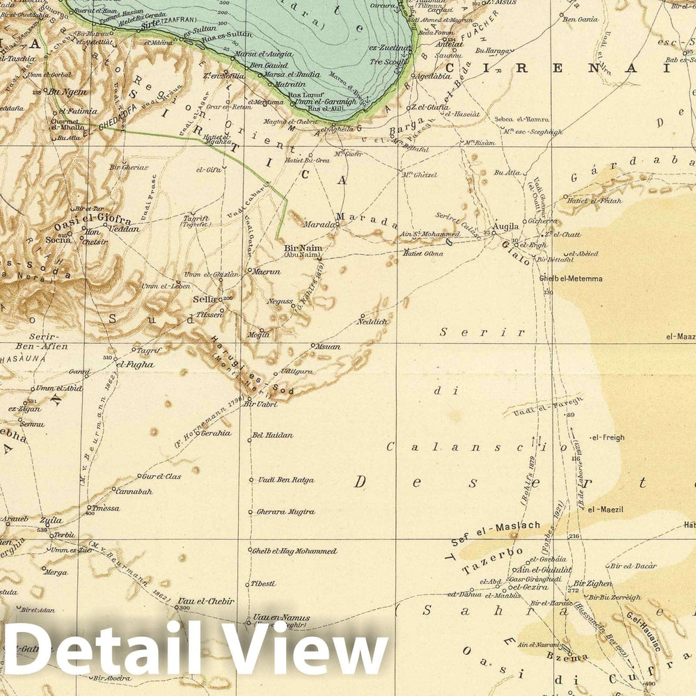 Historic Map : Libya, Banghazi Region (Libya) 1929 113-14. Libia. , Vintage Wall Art