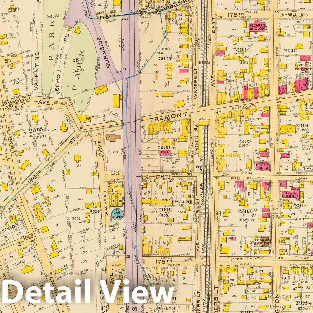 Historic Map : City Atlas - 1893 23, Ward 24. - Vintage Wall Art