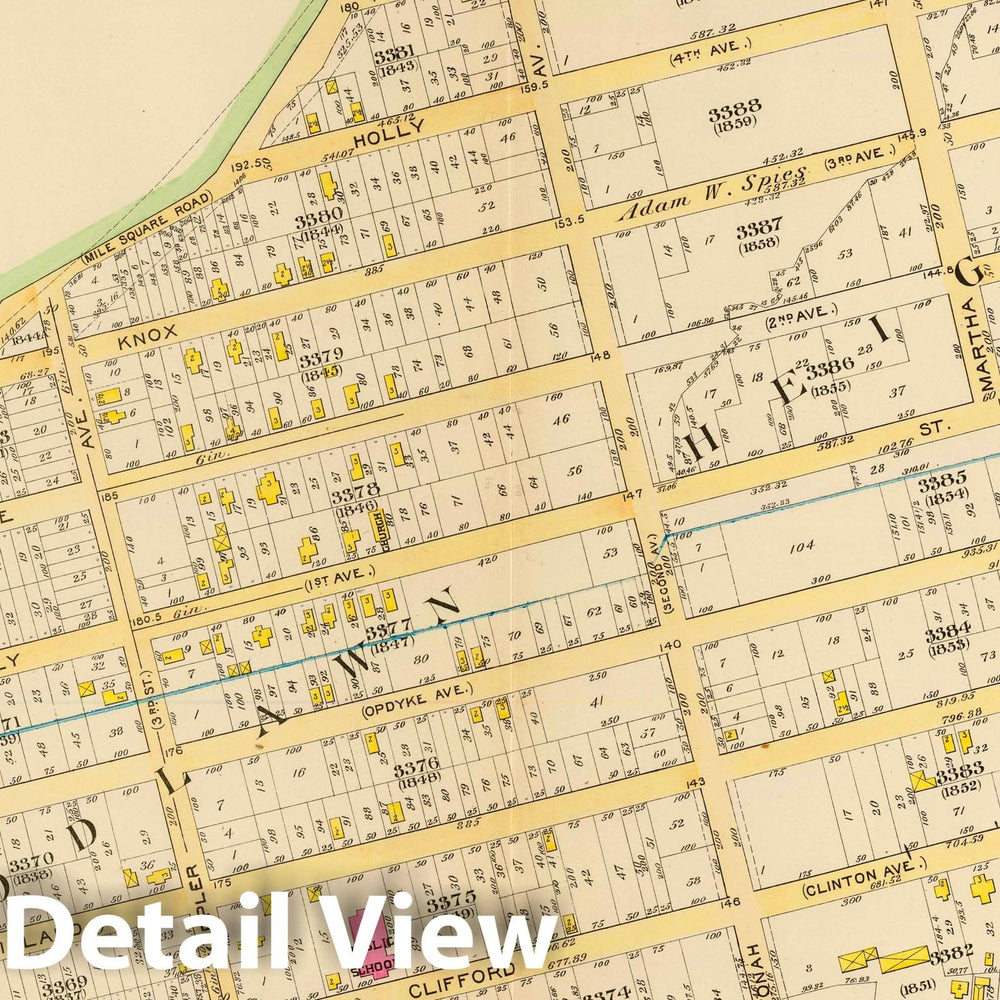 Historic Map : City Atlas - 1893 39 Ward 24. - Vintage Wall Art