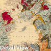 Historic Map : 1901 Geological map, British Isles. - Vintage Wall Art