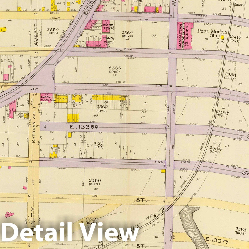 Historic Map : City Atlas - 1893 2, Ward 23. - Vintage Wall Art