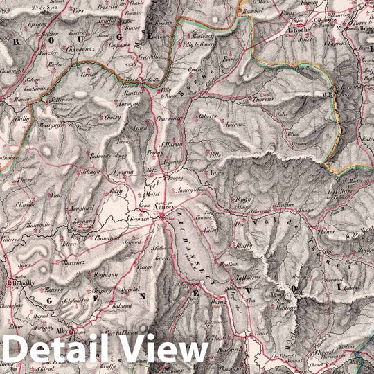 Historic Map : Switzerland , Geneva (Switzerland), 1835 Geneve , Vintage Wall Art