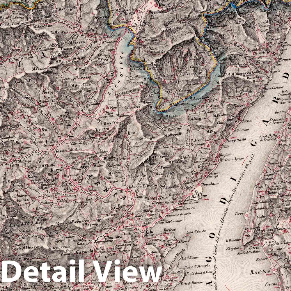 Historic Wall Map : Italy , Verona (Italy), 1835 Verona , Vintage Wall Art