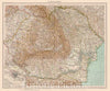 Historic Wall Map : Romania, Bucharest Region (Romania) 1929 79-80. Romania. , Vintage Wall Art