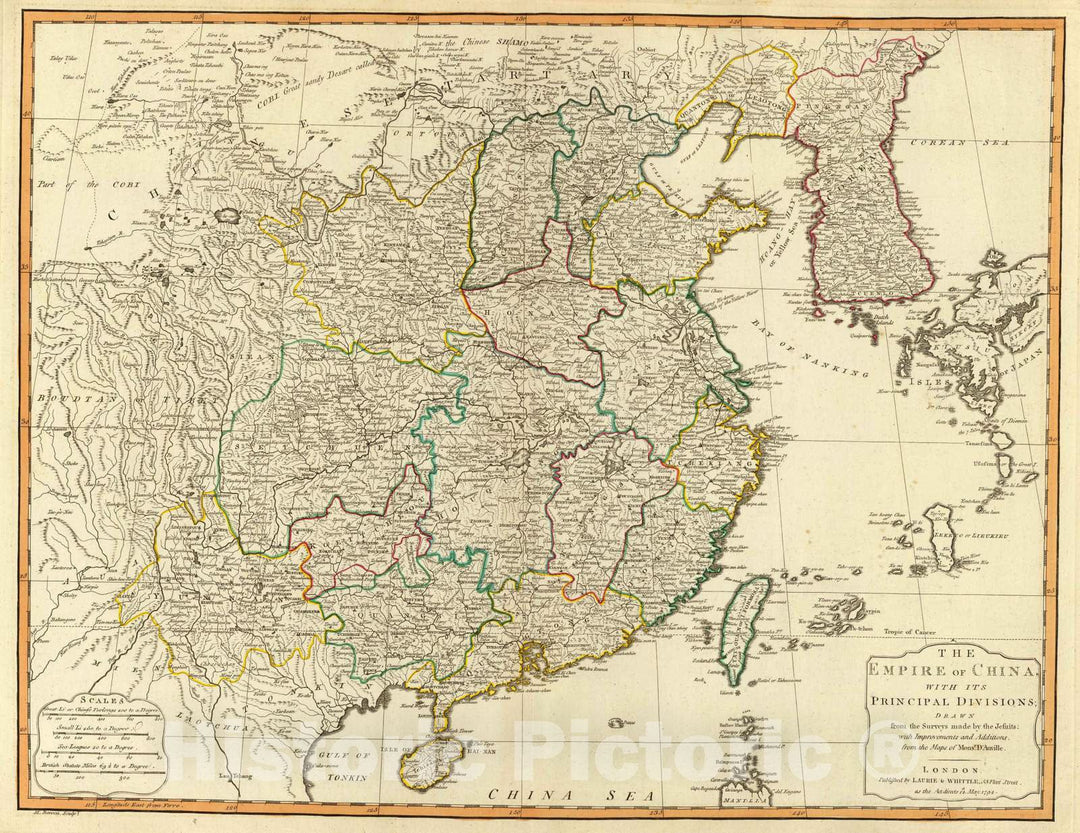 Historic Map : 1794 China. - Vintage Wall Art