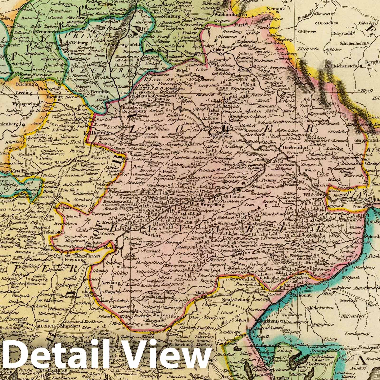 Historic Map : 1831 Bavaria Proper. - Vintage Wall Art
